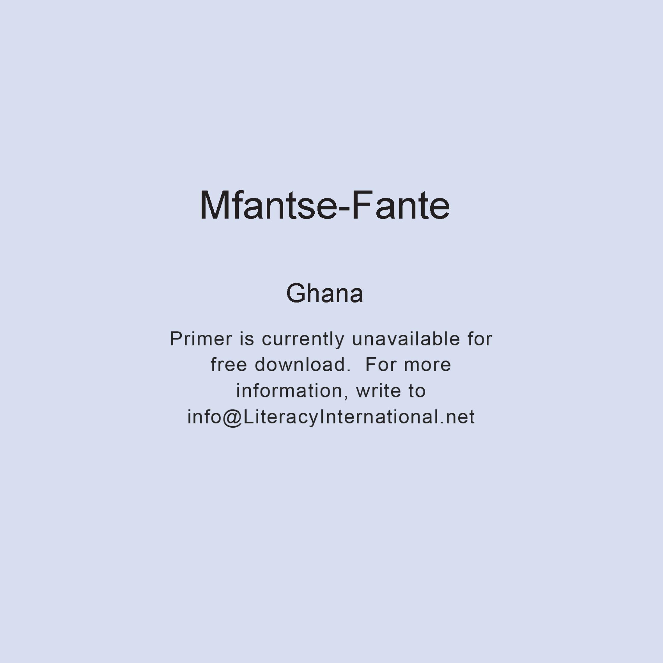 Mfantse-Fante | Literacy & Evangelism International